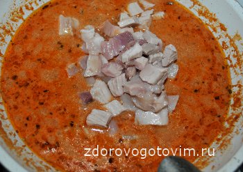 Свинина в кефирно-томатном соусе